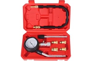 QNKAA Engine Compression Tester Kit Petrol Fuel Cylinder Pressure Gauge Automotive Gauge Tool Set
