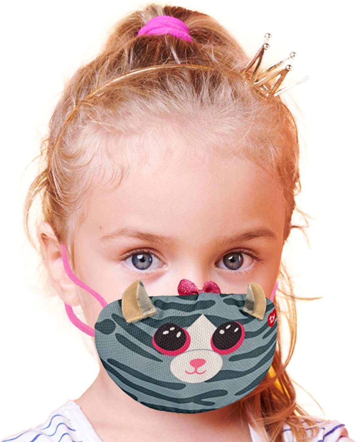 Ty UK Kiki Cat Beanie Boo Face Mask, Multicoloured - Image 3