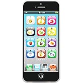 Toy Learning Play Cell Phone with 8 Functions and Dazzling Lights for Toddler Baby Kids 12-18 Months Ages 1-3 Year Old, Black3