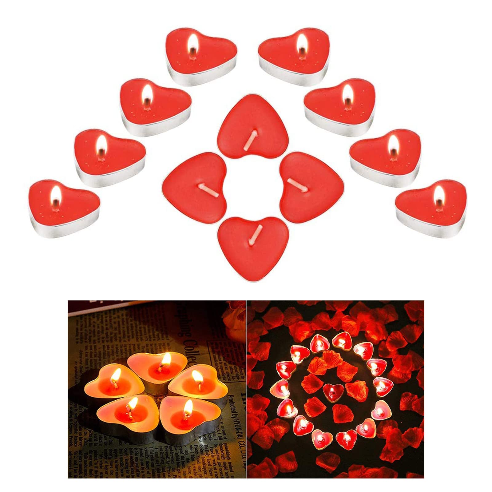 Heart candles, romantic heart candles, romantic heart candles, heart-shaped romantic tea lights, heart-shaped romantic, red tea lights, heart tea lights, heart tea lights red, heart-shaped candles