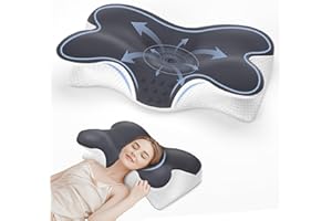 JPOHT Cervical Neck Pillow for Neck Pain Relief,Memory Foam Neck Pillow for Sleeping,Ergonomic Neck Support Pillow,Contour Orthopedic Side Sleeper Pillow