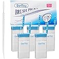DanTicy Brushpicks Interdental Toothpicks,Soft Bristle Dental Floss Picks Toothpicks,Helps Removes Plaque and Debris Between Your Teeth 600PCS (Pack of 5)