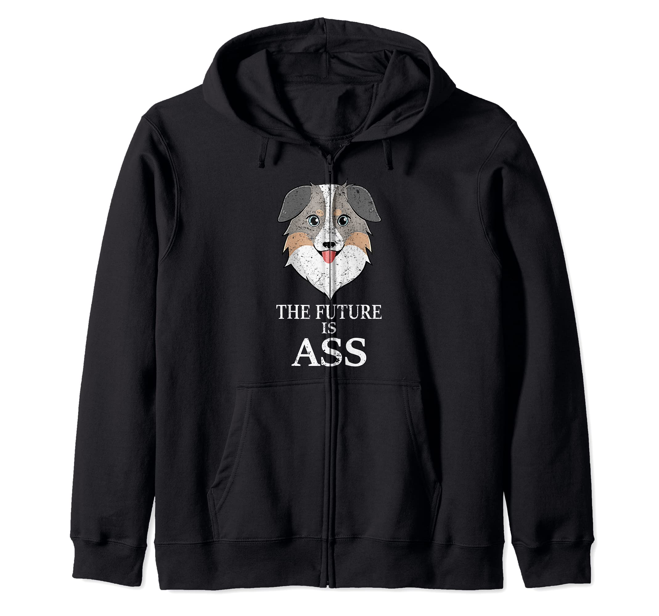 Australian Safe Shepherd ASS Coin - The Future is ASS Zip Hoodie