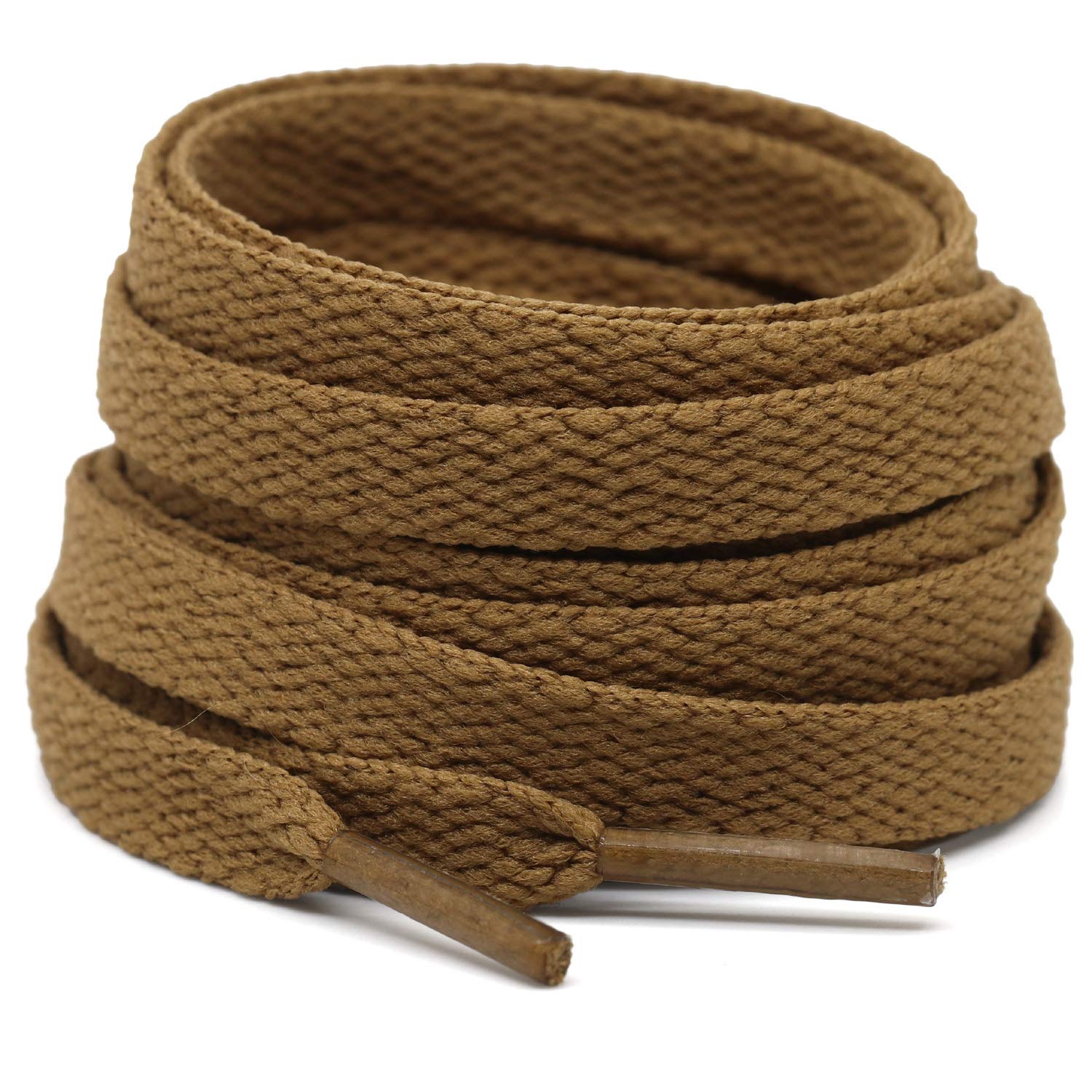 DELELE 2 Pair Flat Shoe laces 5/16" Wide Shoelaces for Athletic Running Sneakers Shoes Boot Strings