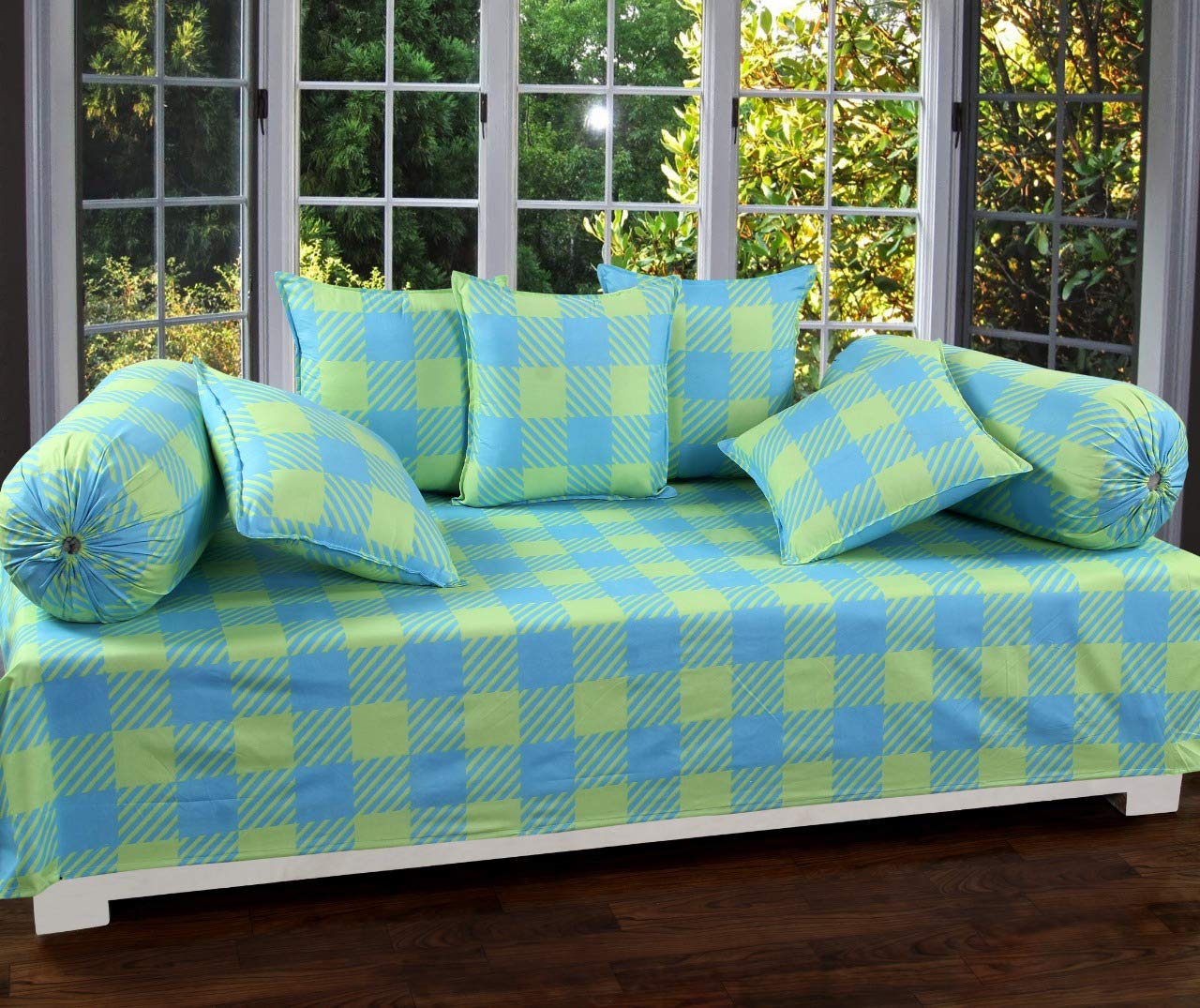 JEBY diwan Set for Living Room, diwan Set Covers Cotton, diwan Set 8