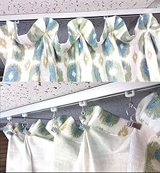 Ceiling Curtain Track Set with Wheeled Carriers and
