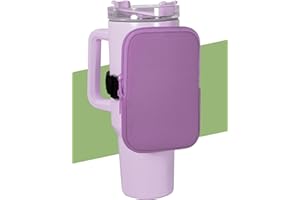 FECBK Upgrade Water Bottle Pouch For Stanley Quencher Adventure 40 oz & Stanley IceFlow 20oz 30 oz Tumbler Bag with Dual Zipper for Outdoor Gym Stanley Cup Accessories for Phone Card Keys Cash(Purple)
