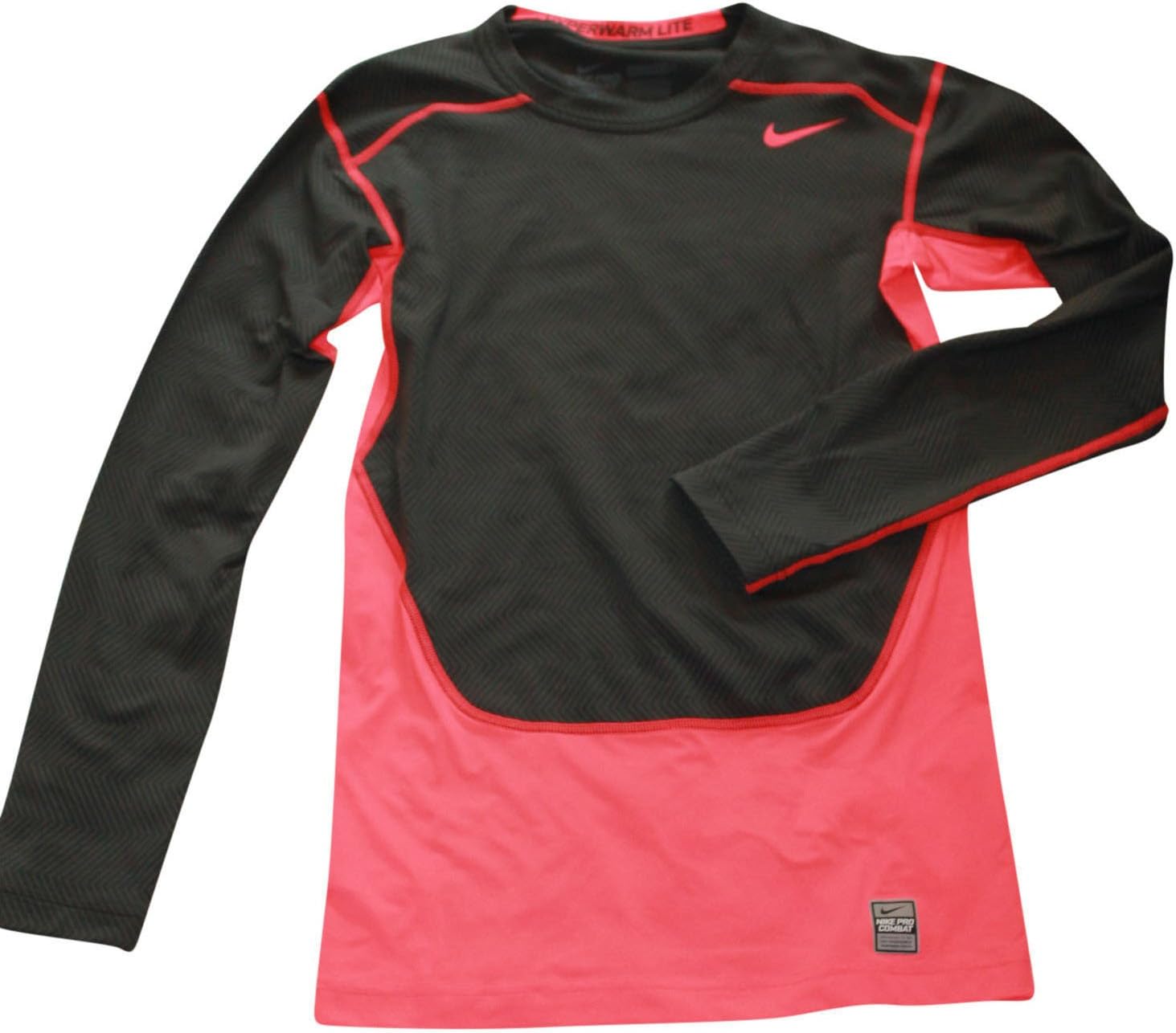 Nike Hyperwarm Lite Camiseta de compresión de Manga Larga, Atomic Red/Gray (060)