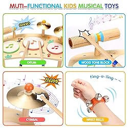 OATHX Kids Drum Set - 11 in 1 Musical Instruments