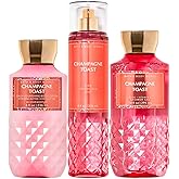 Bath & Body Works - Champagne Toast - Daily Trio - Shower Gel, Fine Fragrance Mist & Super Smooth Body Lotion (Packaging Varies)