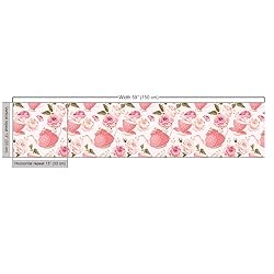 Ambesonne Floral Fabric by The Yard, Vintage Style