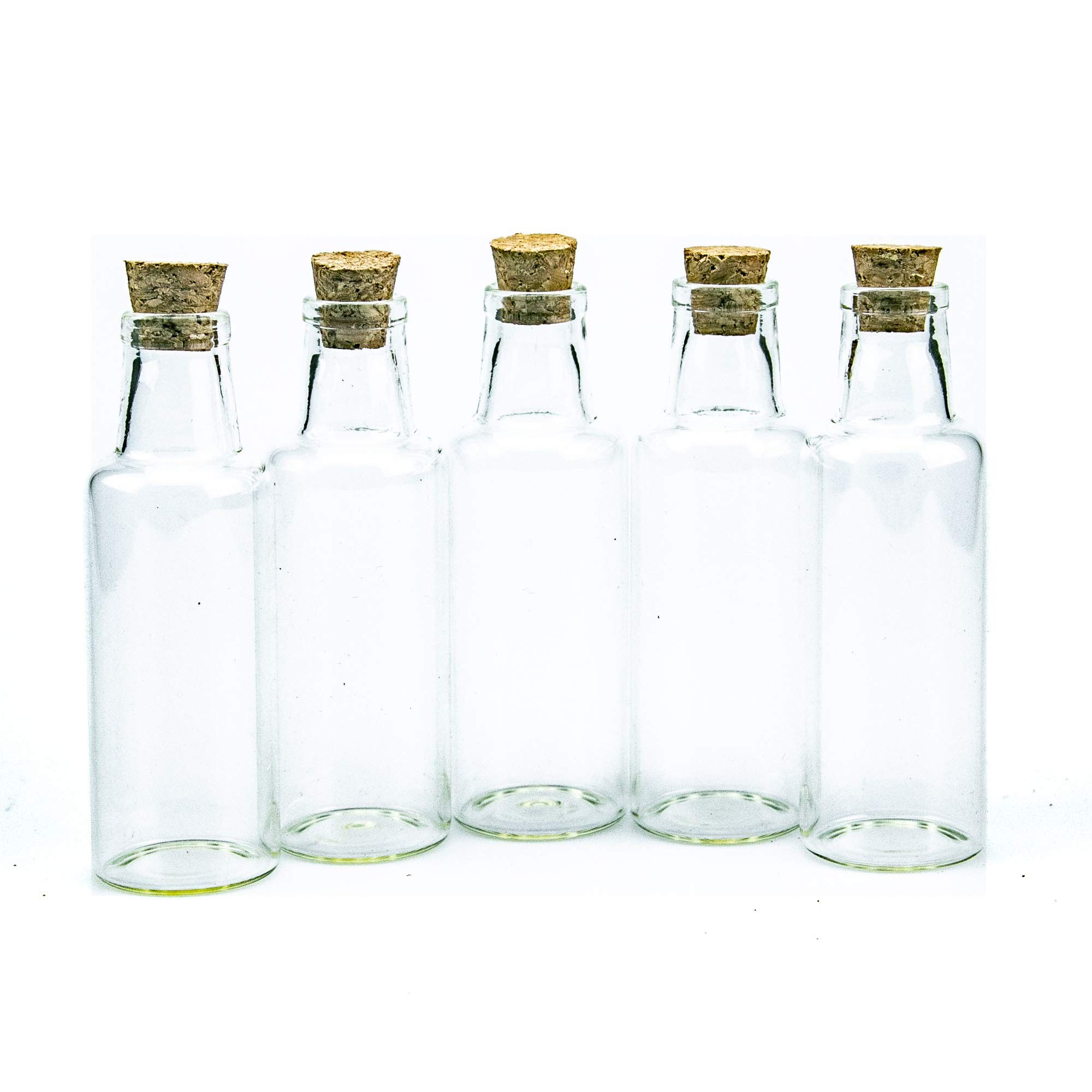 Jarvials 50pcs 35ml Clear Glass Bottle with Cork Stopper.It also has a bottle called Wishing Bottle that can bring your wishes to the sea. (50.35ml)