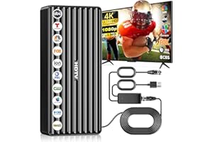2026 TV Antenna for HD Smart TV Indoor,1000+ Miles Range Digital Outdoor TV Antenna for Free Local Channels, Supports 8K/4K/1