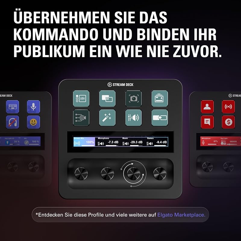 Stream Deck +, Audiomixer und Studio-Controller