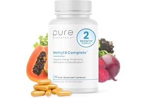 PURE THERAPRO RX Methyl B Complete - 60 Vegetable Capsules | Optimal Methylation Support Supplement with Quatrefolic 5-MTHF (Active folate), Methylcobalamin (Active B12), B2, B6, and TMG | Pharmaceutical Grade