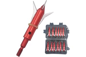 Flying Swifts Hunting Broadheads 12PK Cutting Blade Archery Broadhead 100 Grain Screw-in Arrow Heads Arrow Tips Compatible with Traditional Bows and Compound Bow