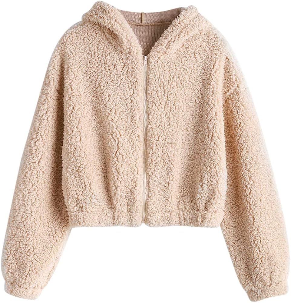 zaful fuzzy jacket