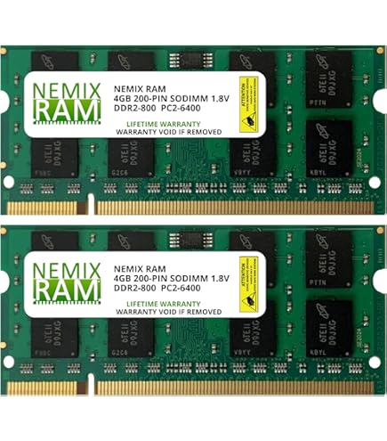 MemoryMasters New! 8GB (2x4GB) DDR2-800 SODIMM Laptop Memory PC2