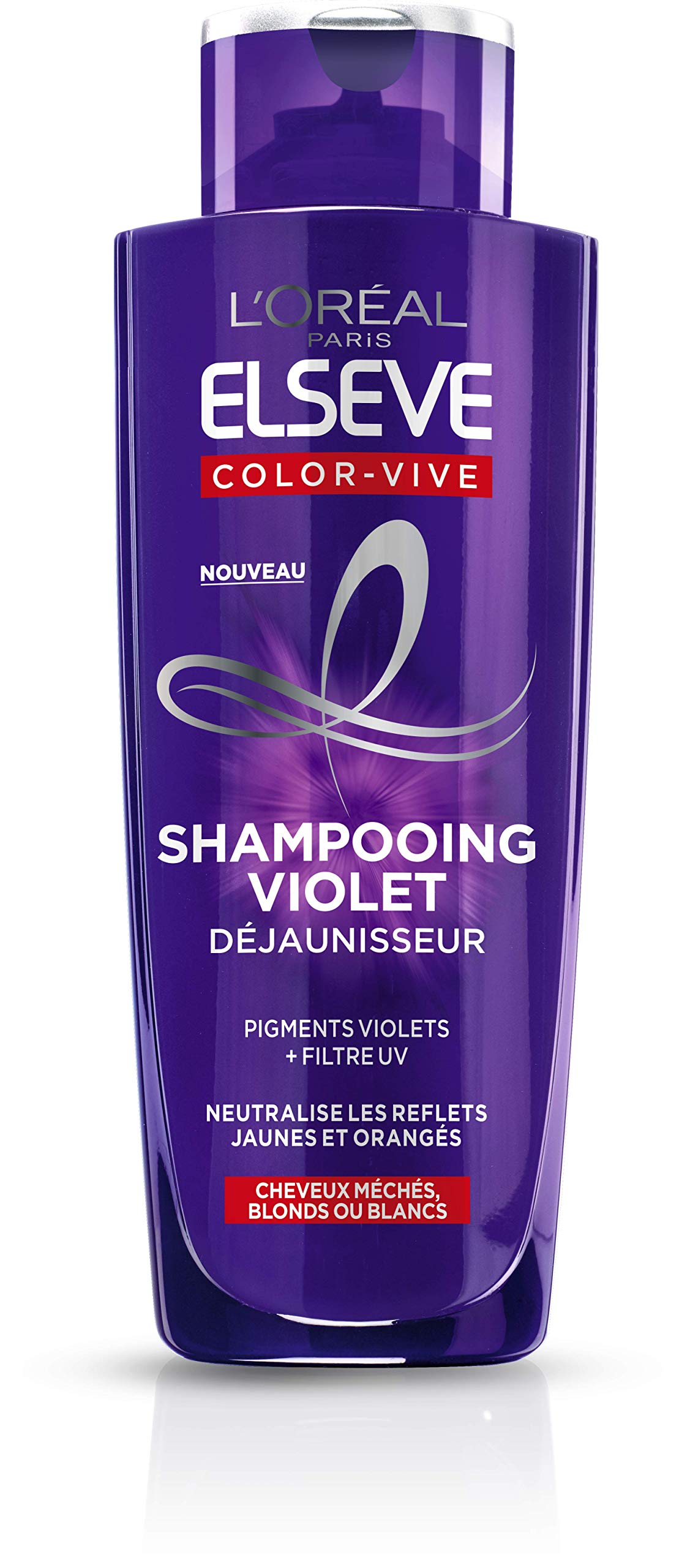 L'Oréal Paris - Violet Deyellowing Shampoo - For Blonde, Bleached, Highlighted or White Hair - Neutralization of Yellow & Orange Reflections - Elseve Color-Vive - 200 ml