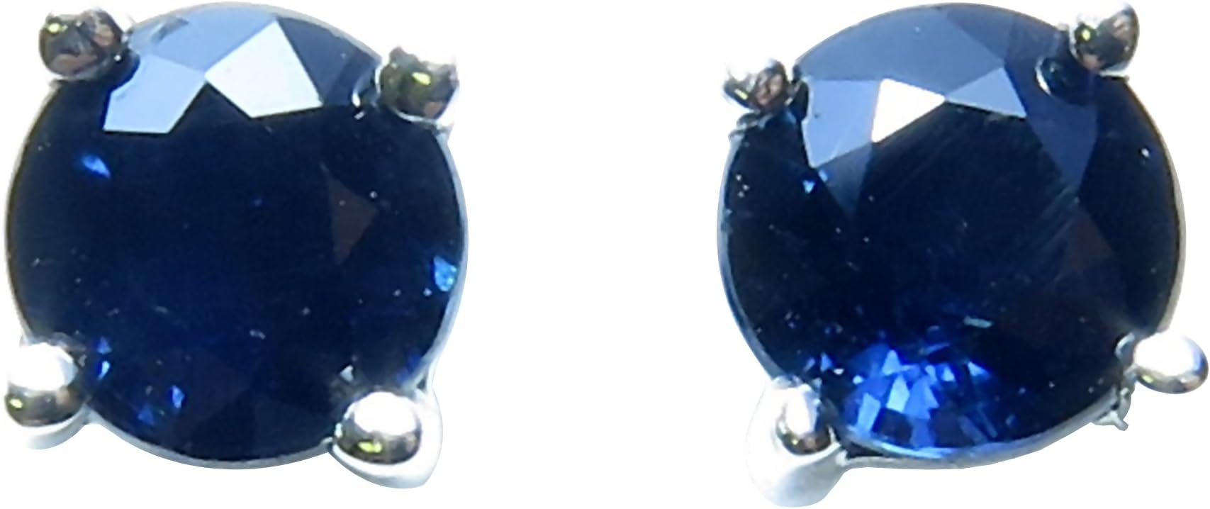 14K Solid Gold 4 prong round Fine Gemstone 3.5 millimeter Stud Earrings