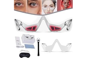 POFEIYA Botanique Paris Under Eye Device, Botanique Paris RevitalEyes, Revital Eyes Red Light Glasses, Eye Beauty Glasses Eyes Bag Remover for Reduce Dark Circles Puffiness Wrinkles Relax Eye Strain