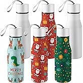 Sunnychicc 6 Pack Kids Sublimation Water Bottles 17oz Stainless Steel Tumblers Portable Handle Blank for Vinyl Projects & Heat Transfer Ideal for School, Sports, Travel, Camping