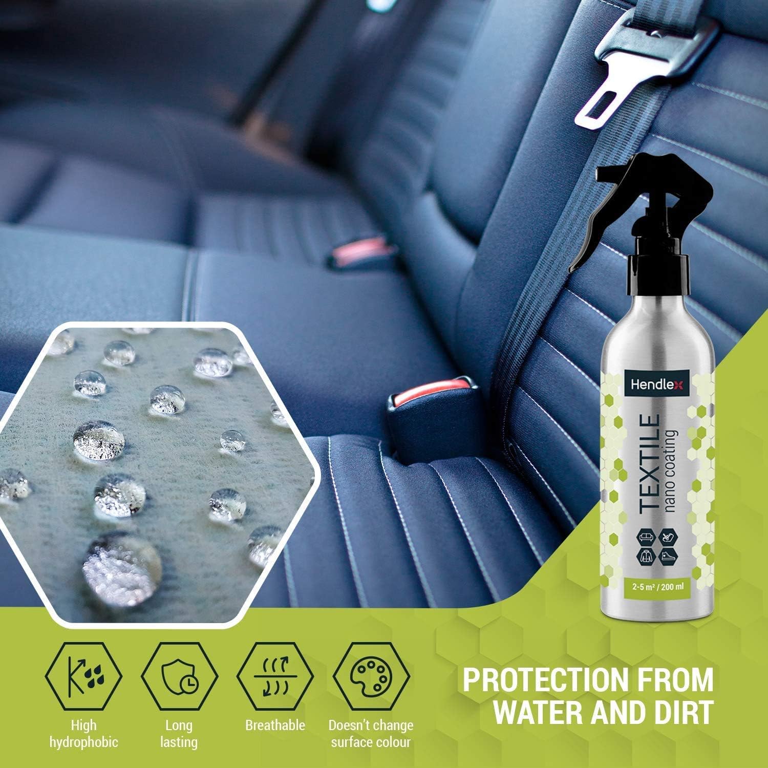 Hendlex Fabric Protector Spray Upholstery Furniture Shoes Non Aerosol 6.76: Sports & Outdoors