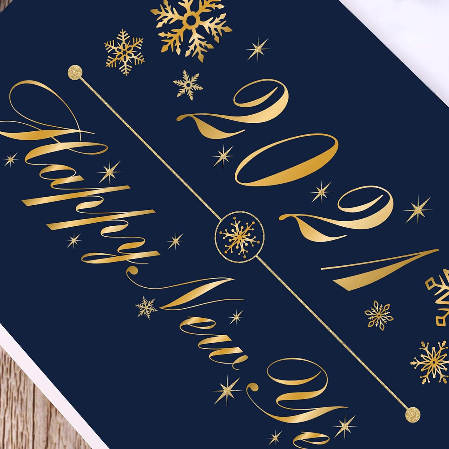 2024 Happy New Year Card - 30 Pack Golded Holiday Greeting Fold Cards with Envelopes for New Year Presents 13CM x 18CM - Image 4