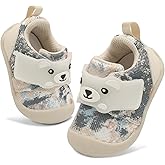 FEETCITY Baby Walking Shoes Wide Baby Shoes Boys Girls Infant Sneakers Crib Shoes Breathable Toddler Barefoot Shoes Slip On Shoes