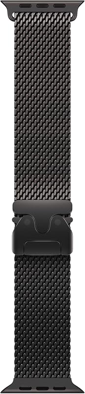 Bracelete de relógio - Bracelete de laço milanês - 49 mm - Titânio preto - Tamanho L