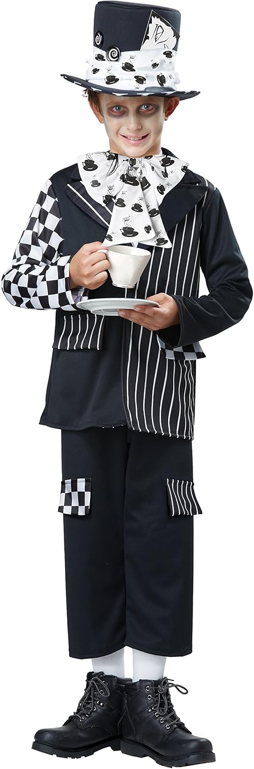 California Costumes Mad Hatter Child Costume, Black/White, X-Large
