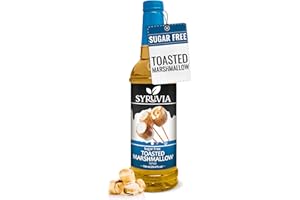 Syruvia Sugar Free Coffee Syrup, Toasted Marshmallow Flavored Syrup for Drinks, Lattes, and Desserts – 25.4 fl oz