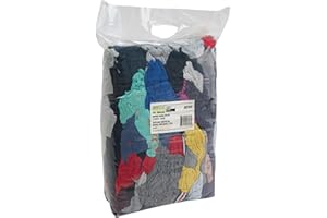 RMP Maintenance Products - Recycled Material Wiping Rags, Cotton, Mix Colours, 10 lbs. Each