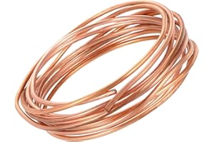 PATIKIL 1/8 Inch ID 5/32 Inch OD 0.02 Inch Thick 99.9% Copper Tube, 13.12Ft Refrigeration Tubing Coil Seamless Round Pipe Tub