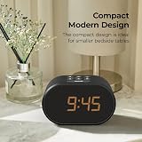 i-box Lite Alarm Clock Bedside FM Radio USB Charging 5 Digit LED Black view 2