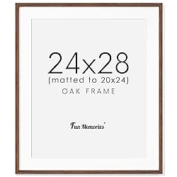 24x28 Picture Frame, Solid Oak Wood Frame 24 by