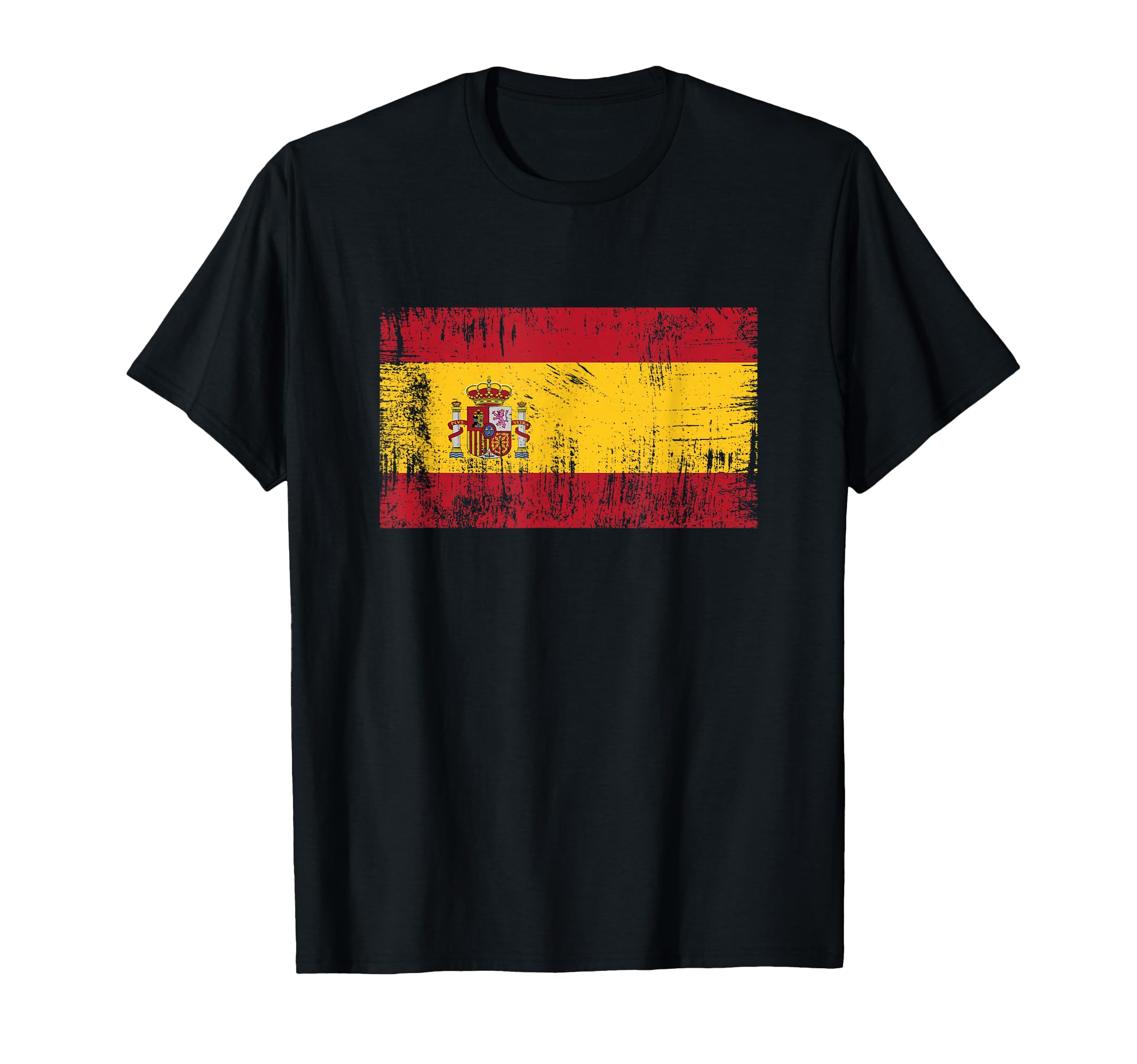 Vintage Spanish Banner Fan Spain Flag Retro T-Shirt