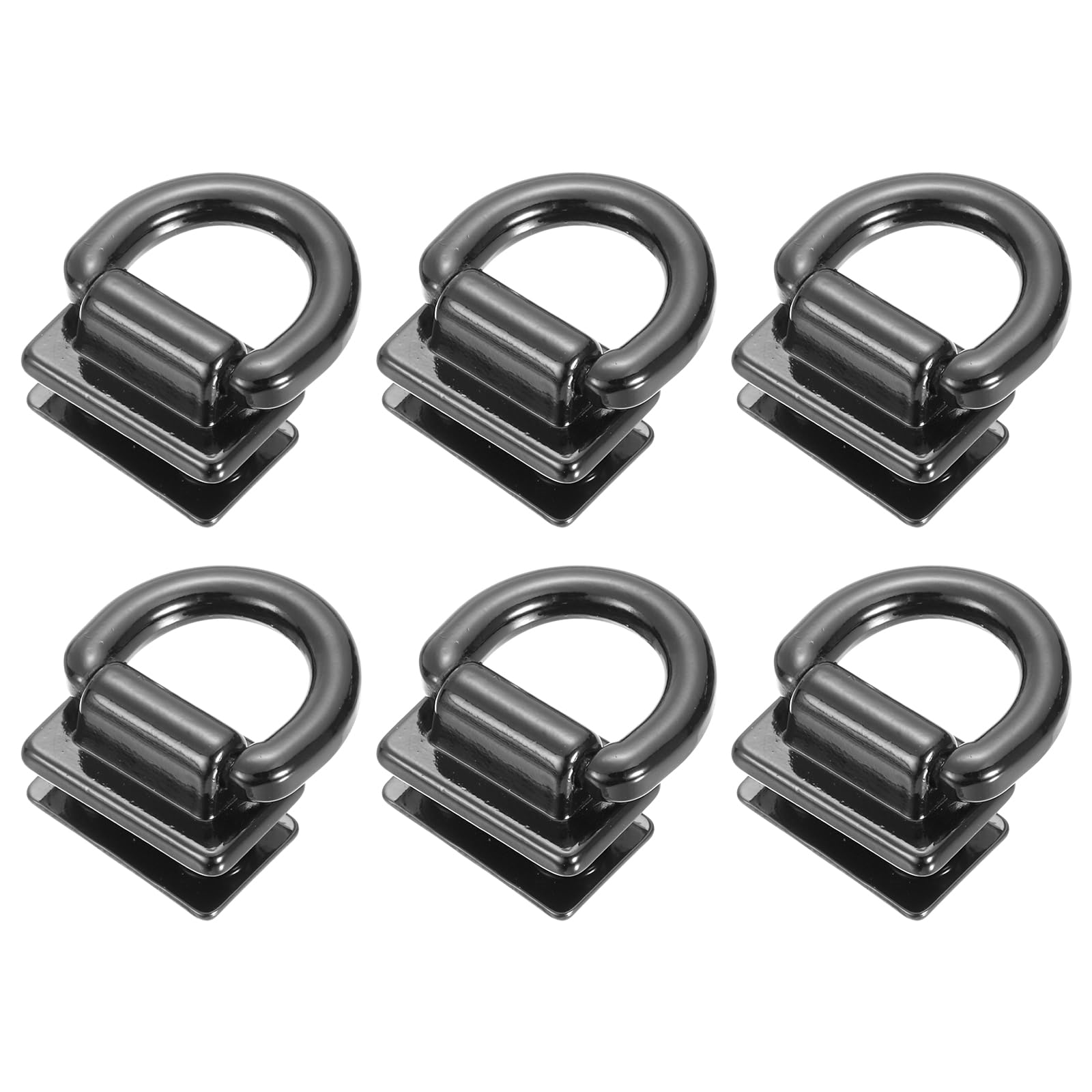 uxcell Metal Bag Connector with D Ring, 6Pcs 18mm Purse Bridge Hanger Buckle with Screws for Purse DIY, Key Chain Lanyard (Metallic Black)