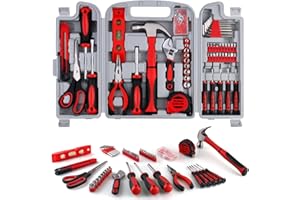 WINNER 156-Piece Delicate All-Purpose Home Tool Kit in Foldable Toolbox, Unisex | Complete and Essential Hand Tools Set for General House Repairs, Dorm, Apartments, Perfect Housewarming & Holiday Gift