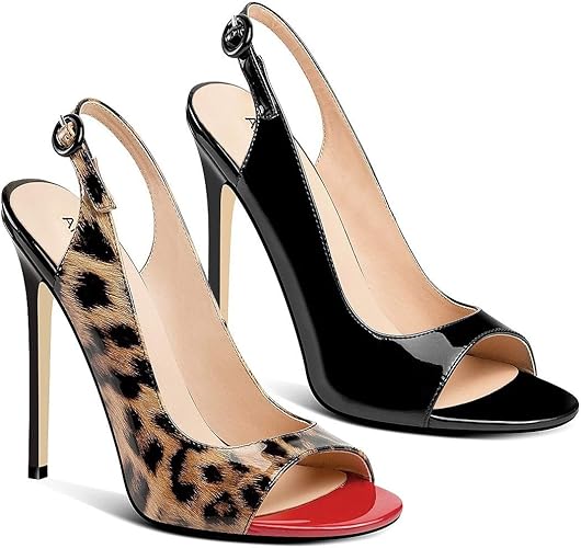 sling pumps animal print