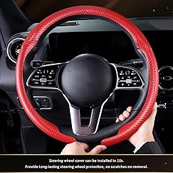 Aimato Car Steering Wheel Cover Carbon
