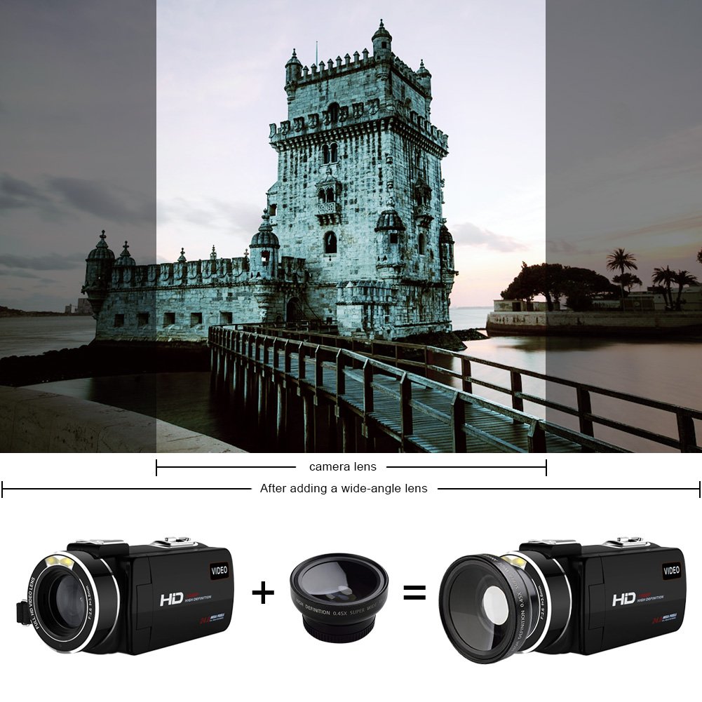 Camcorder Full HD 1080p 30fps Video Camera Support Shotgun Microphone Wifi Camera 3