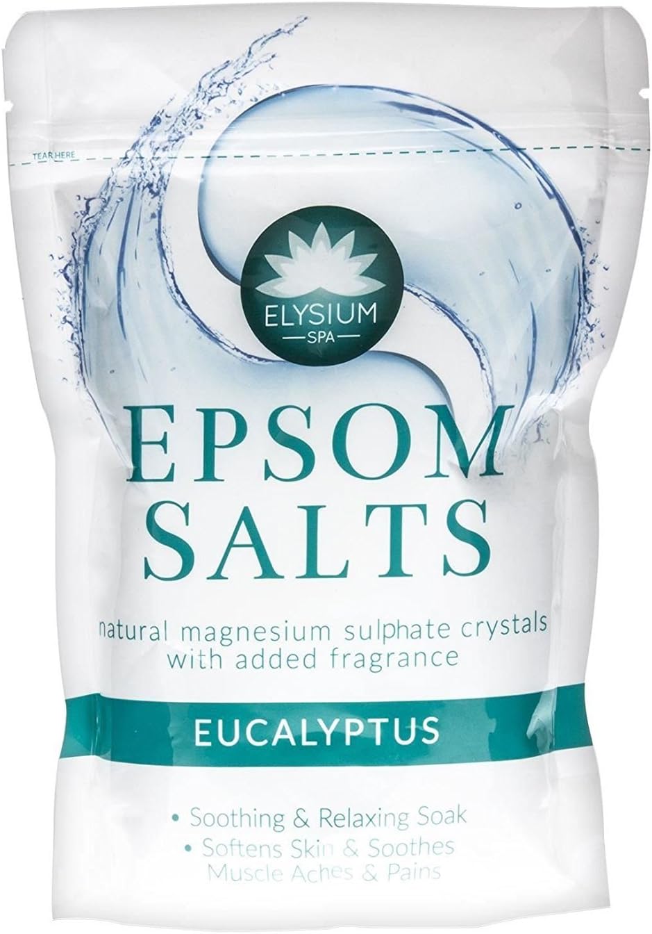 Elysium Spa Epsom Salts Eucalyptus 450g Two Packs Bath Relaxation