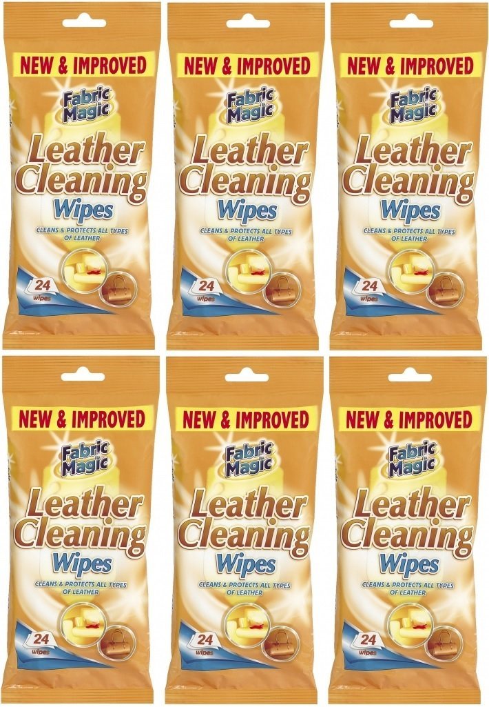 6 x Packs Of Fabric Magic Leather Cleaning Wipes 24 Wipes Amazon.co