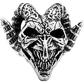 ZMY Home Mens Fashion Punk Jewelry Stainless Steel Rings Biker Evil Demon Skull Ring for Men (13)