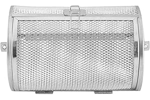 Fenteer Kitchen Stainless Steel Rotisserie Grill Drum Oven Roast Baking Rotary for, Walnuts, 140x180mm