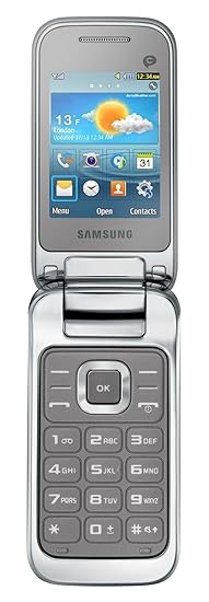 Samsung C3590 Klapphandy (GSM-Quadband,GPRS, Edge, Display 6.0 cm(2.4 Zoll)) Titanium Silber