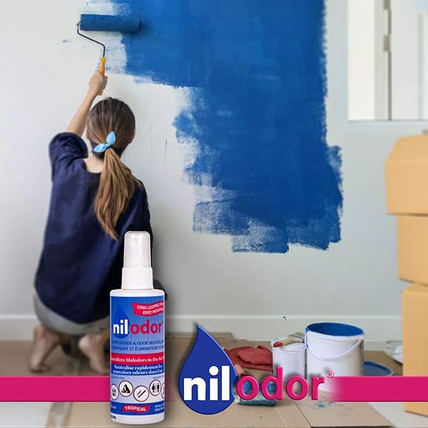 NILODOR – AIR FRESHENER AND ODOR NEUTRALIZER – ELIMINATES ODORS FROM PETS, SMOKE, GARBAGE, KITCHEN AND SPORTWEAR (TROPICAL, SPRAY)