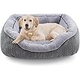 INVENHO Medium Dog Beds for Medium Dogs Washable, Rectangle Dog Bed Medium Size Dog, Orthopedic Dog Bed, Warming Soft Calming Sleeping Puppy Bed Durable Pet Bed with Anti-Slip Bottom M(30"x24"x9")