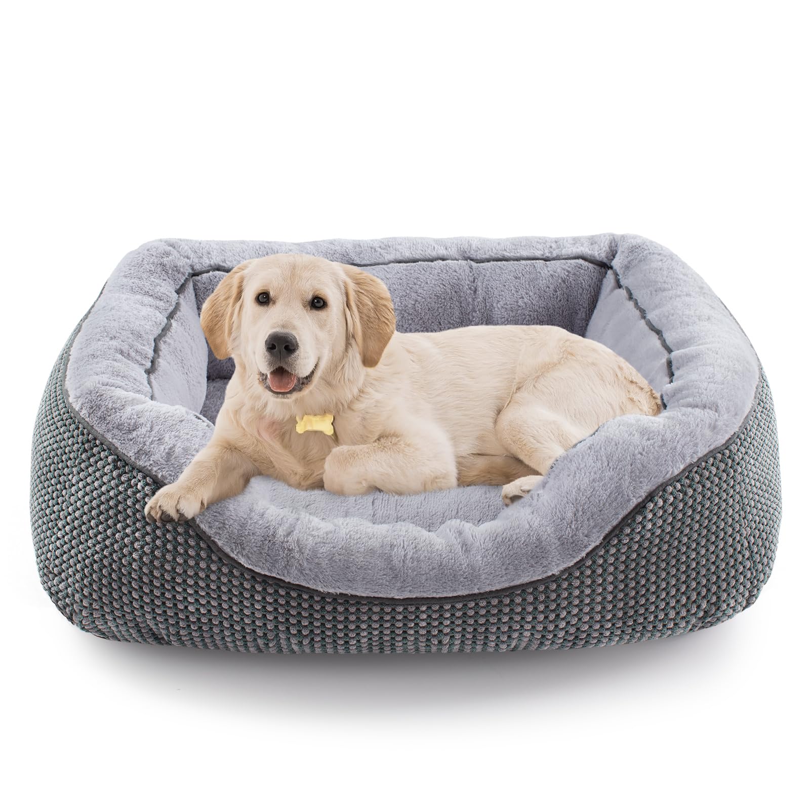 Photo 1 of INVENHO Medium Dog Beds for Medium Dogs Washable, Rectangle Dog Bed Medium Size Dog, Orthopedic Dog Bed, Warming Soft Calming Sleeping Puppy Bed Durable Pet Bed with Anti-Slip Bottom M(30"x24"x9")